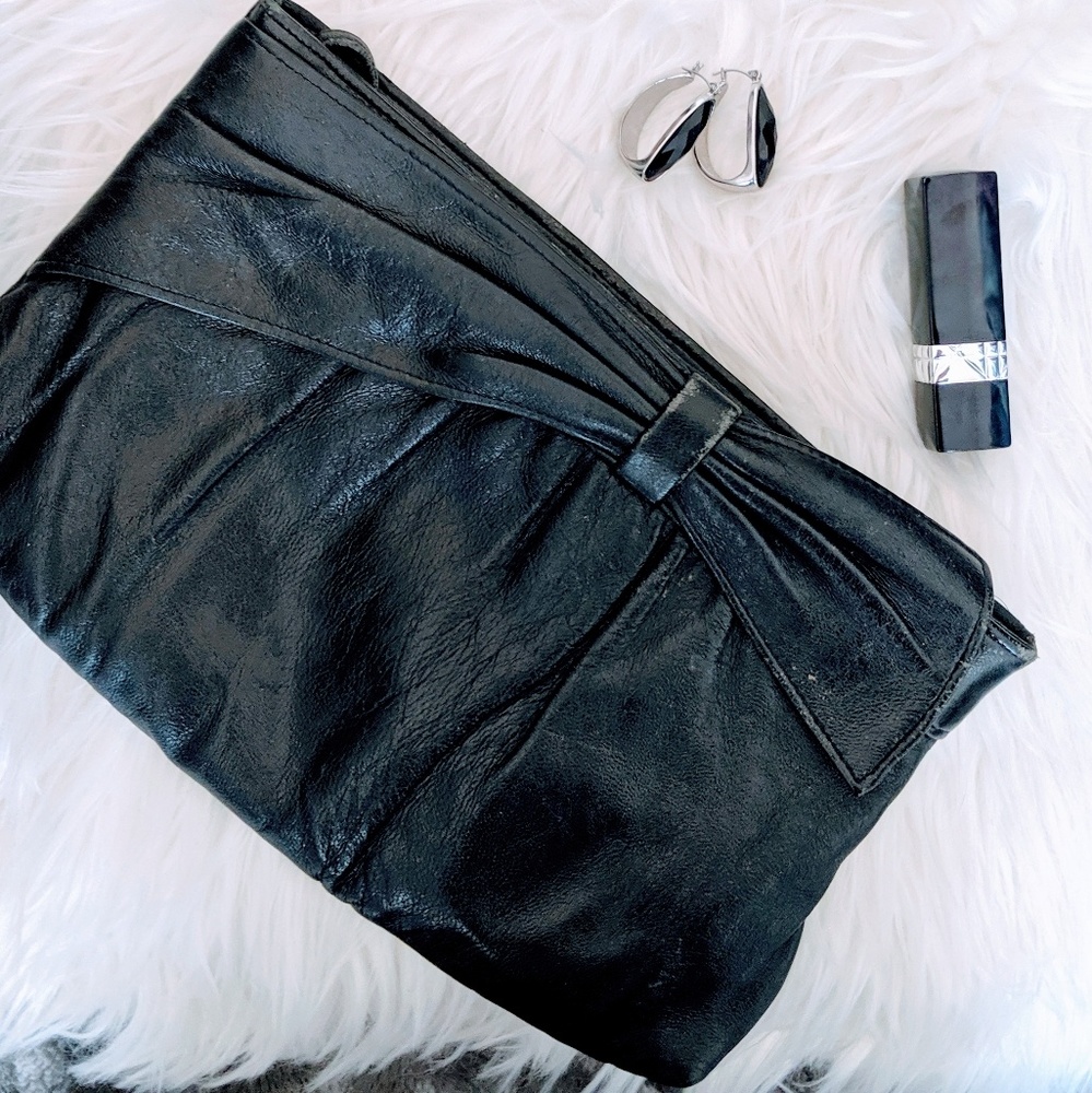 Vintage Leather Cross Body Purse Clutch